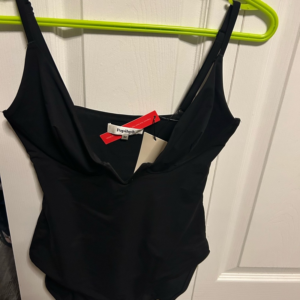 Popilush Women's Black One Piece Swimsuit